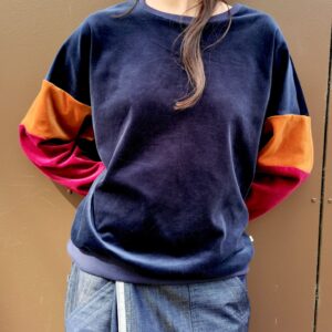 Sweatshirt aus Bio-Baumwolle im Colourblock-Design