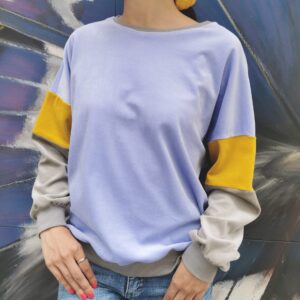 Sweatshirt aus Bio-Baumwolle im Colourblock-Design