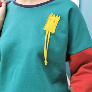 Sweatshirt aus Bio-Baumwolle mit Colourblock-Design