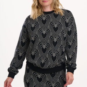 Alternative view of Jacquard-Pullover aus Baumwollmischung mit Herzmuster