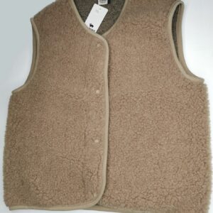 Alternative view of Wollweste aus reiner Wolle mit Druckknöpfen und lockerem Schnitt