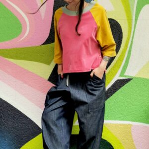 Alternative view of Top aus Bio-Baumwolle im Colourblock-Design mit Raglanärmeln