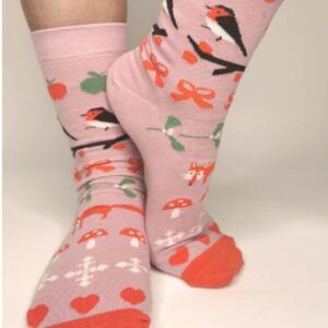 Winterwonderland Socke mit Weihnachtsmotiven von Fräulein Prusselise