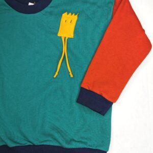 Kinder-Sweatshirt aus Bio-Baumwolle mit Colourblock-Design