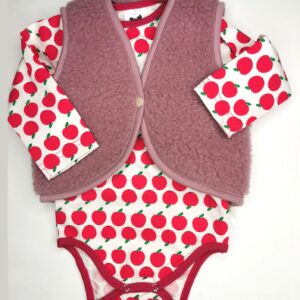 Alternative view of Baby Wollweste aus reiner Wolle mit Druckknopf und lockerem Schnitt