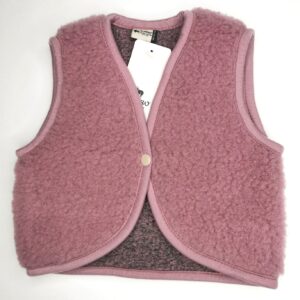 Baby Wollweste aus reiner Wolle mit Druckknopf und lockerem Schnitt