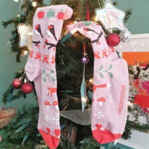 Alternative view of Winterwonderland Socke mit Weihnachtsmotiven von Fräulein Prusselise