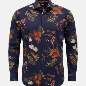 Hemd mit floralem Muster und glatter atmungsaktiver Struktur