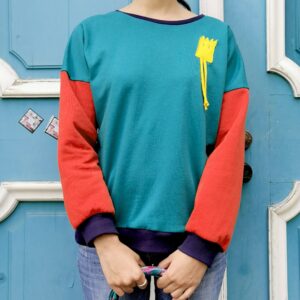 Alternative view of Sweatshirt aus Bio-Baumwolle mit Colourblock-Design