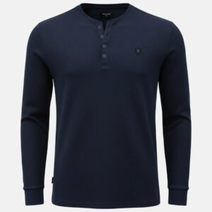 Pullover mit schmaler Passform und Knopfleiste