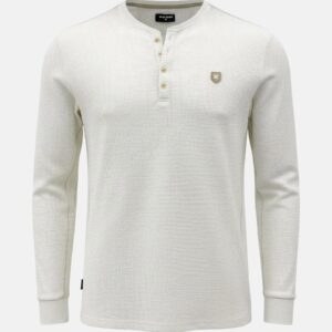 Pullover mit schmaler Passform und Knopfleiste